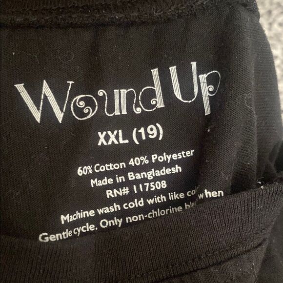 Black Graphic T-Shirt with Colorful Text - Picture 2 of 3